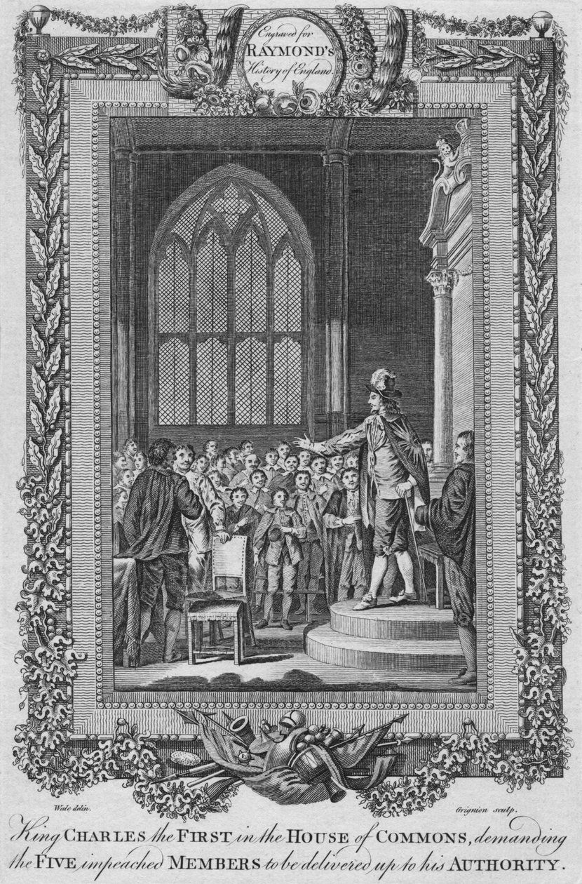 König Karl I. im House of Commons, ca. 1787 von Unbekannt