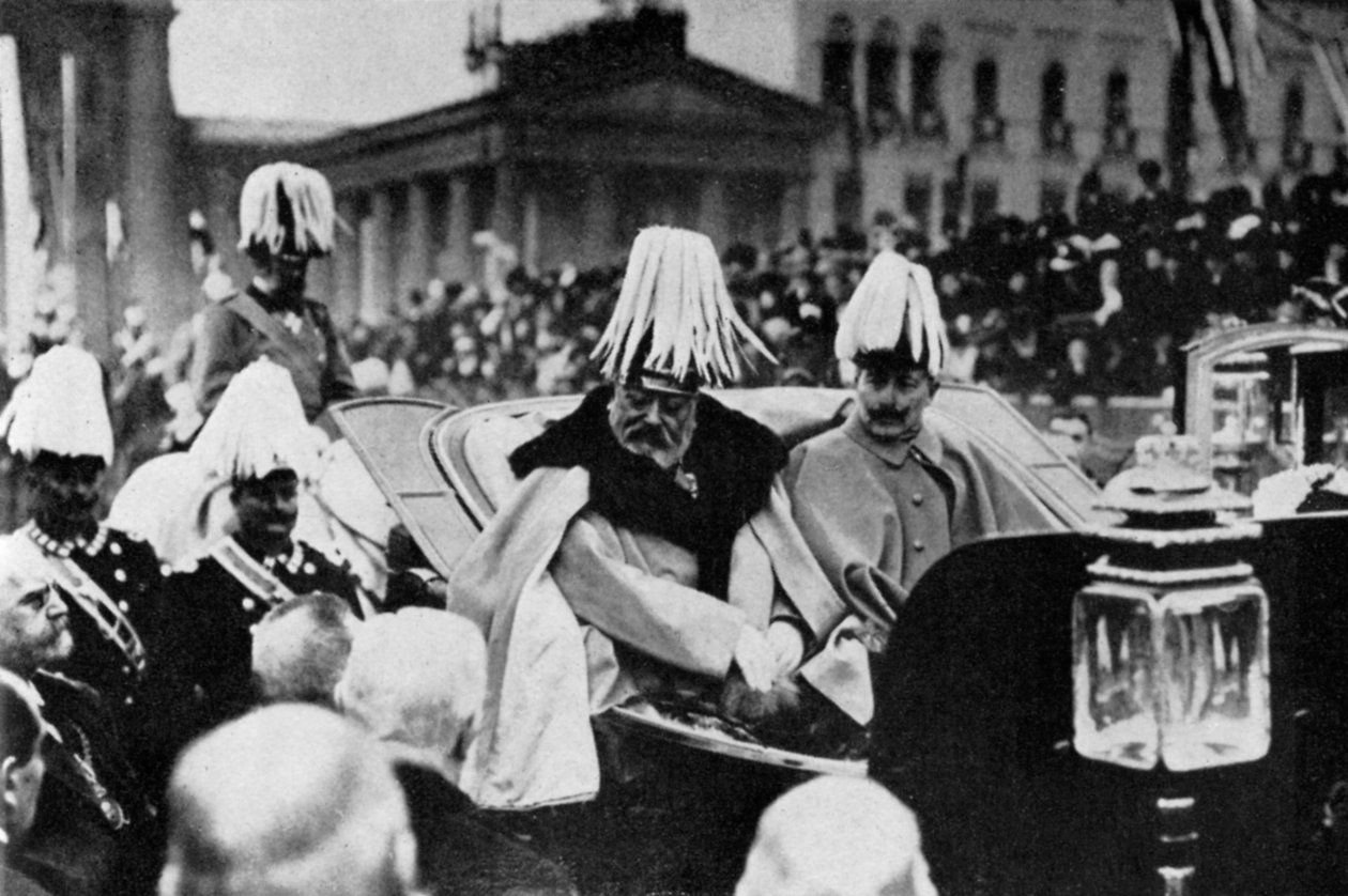 König Edward VII. und Kaiser Wilhelm II. in Berlin, Februar 1909, 1964 von Unbekannt