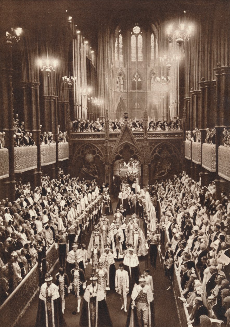 Krönungsprozession von König Georg VI., Westminster Abbey, 1937 von Unbekannt
