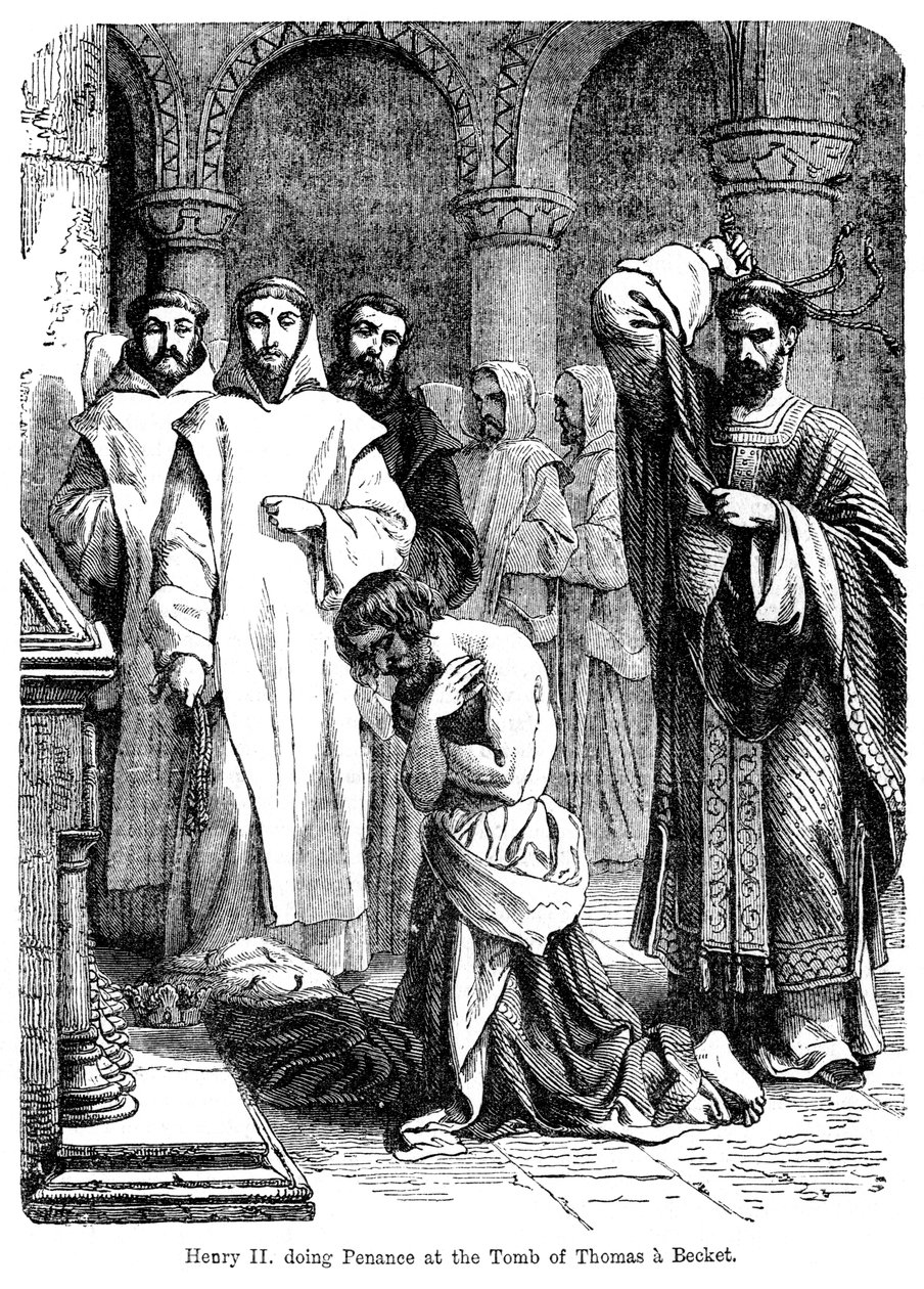 König Heinrich II. tut Buße am Grab von Thomas a Becket, Canterbury Cathedral von Unbekannt