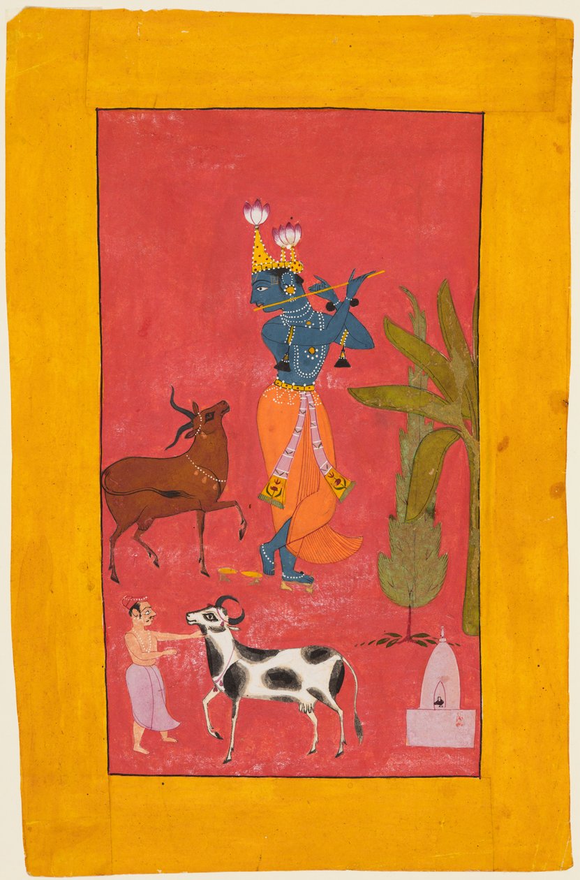 Krishna Flötenspielend, um 1675-1700 von Unbekannt