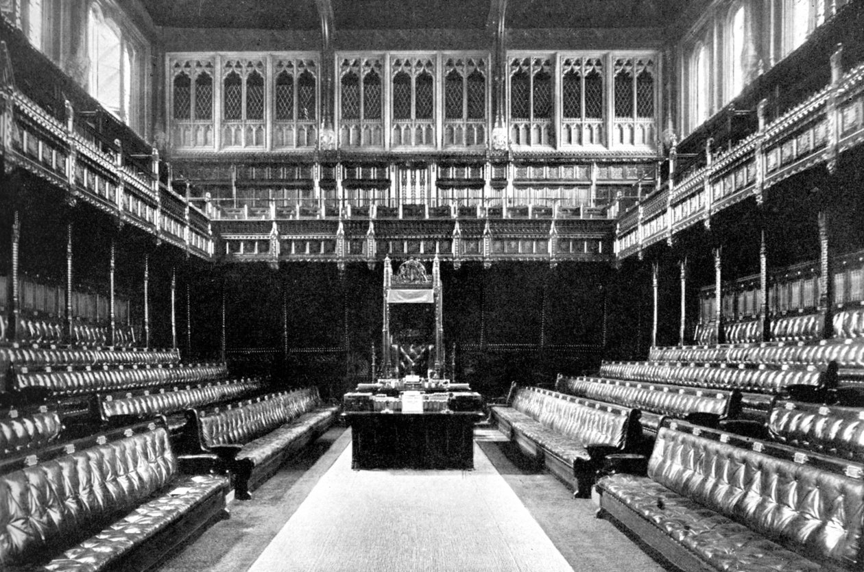 Damen-Gitter über der Reporter-Galerie, House of Commons, Westminster, London, ca. 1905 von Unbekannt