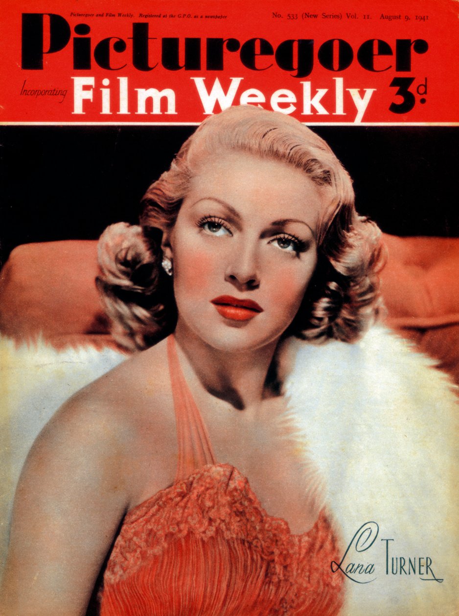 Lana Turner, amerikanische Schauspielerin, 1941 von Unbekannt