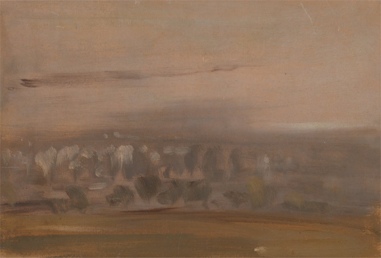 Landschaft mit Bäumen an einem Hang, frühes 19. Jahrhundert von Unbekannt