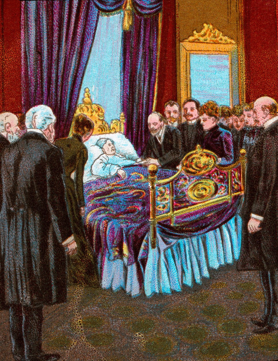 Letzte Momente von Königin Victoria - Szene im Osborne House, 1901, 1902 von Unbekannt