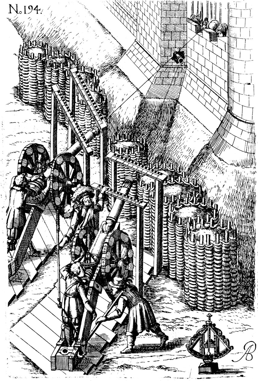Belagerungskanonenziel, aus Le diverse et artificiose machine, 1620 von Unbekannt