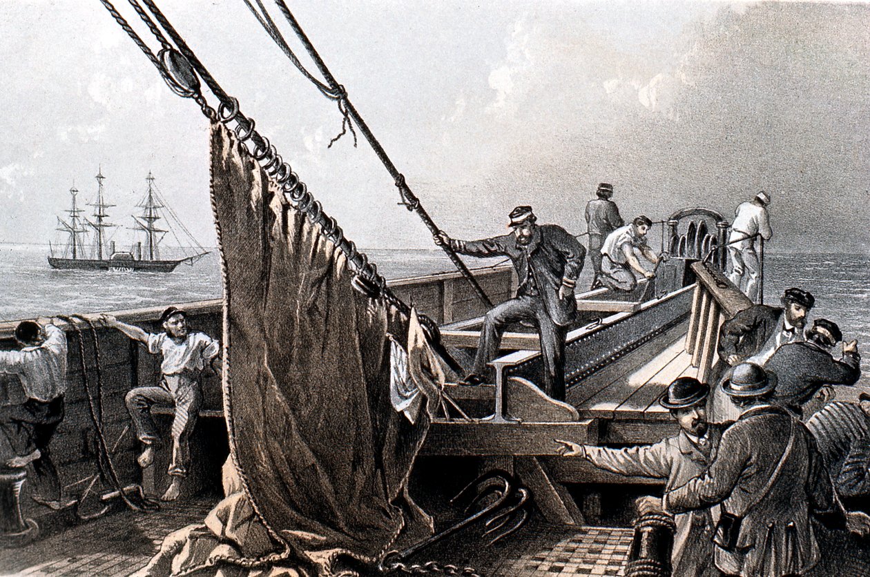 Verlegung des transatlantischen Telegraphenkabels, 1865-1866 von Unbekannt