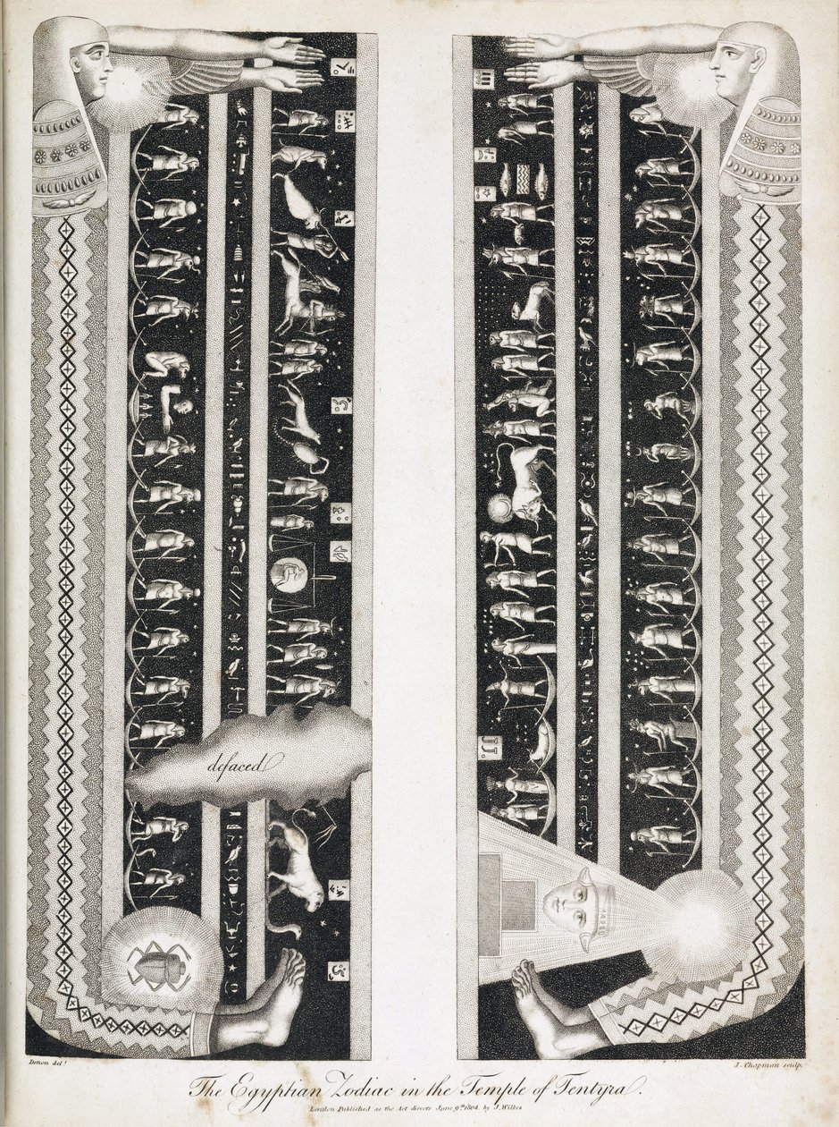 Der ägyptische Tierkreis des Tempels von Hathor in Dendera (Ägypten) von Unbekannt