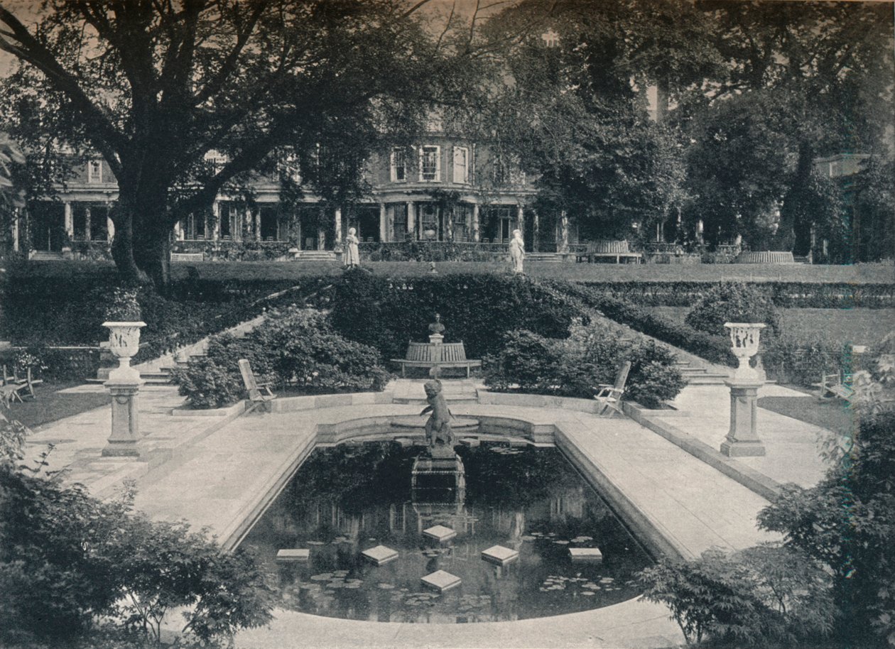 Lilienbecken und Westfront, The Hill, Hampstead Heath, ca. 1900 von Unbekannt