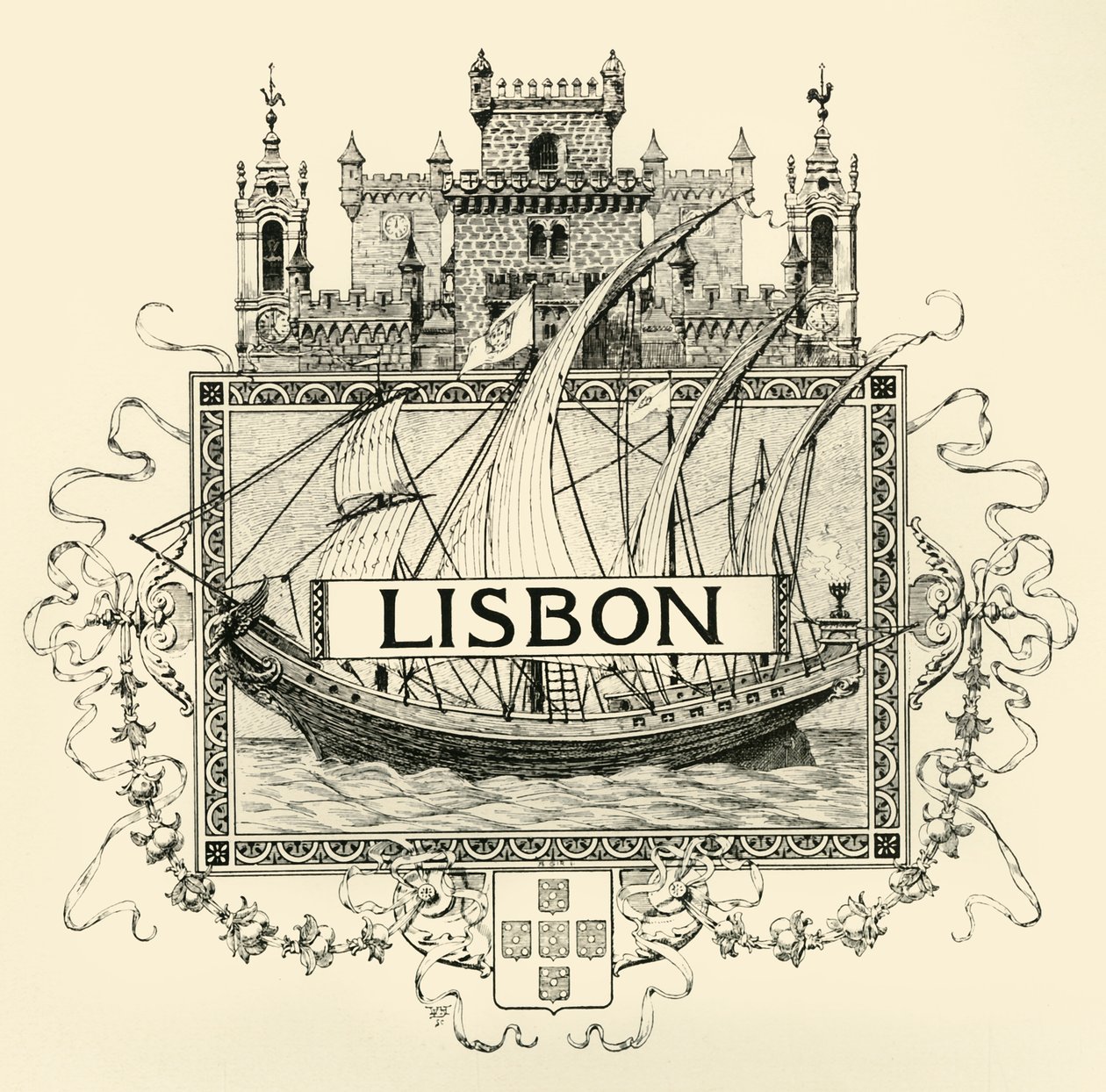 Lissabon, spätes 19. - frühes 20. Jahrhundert von Unbekannt