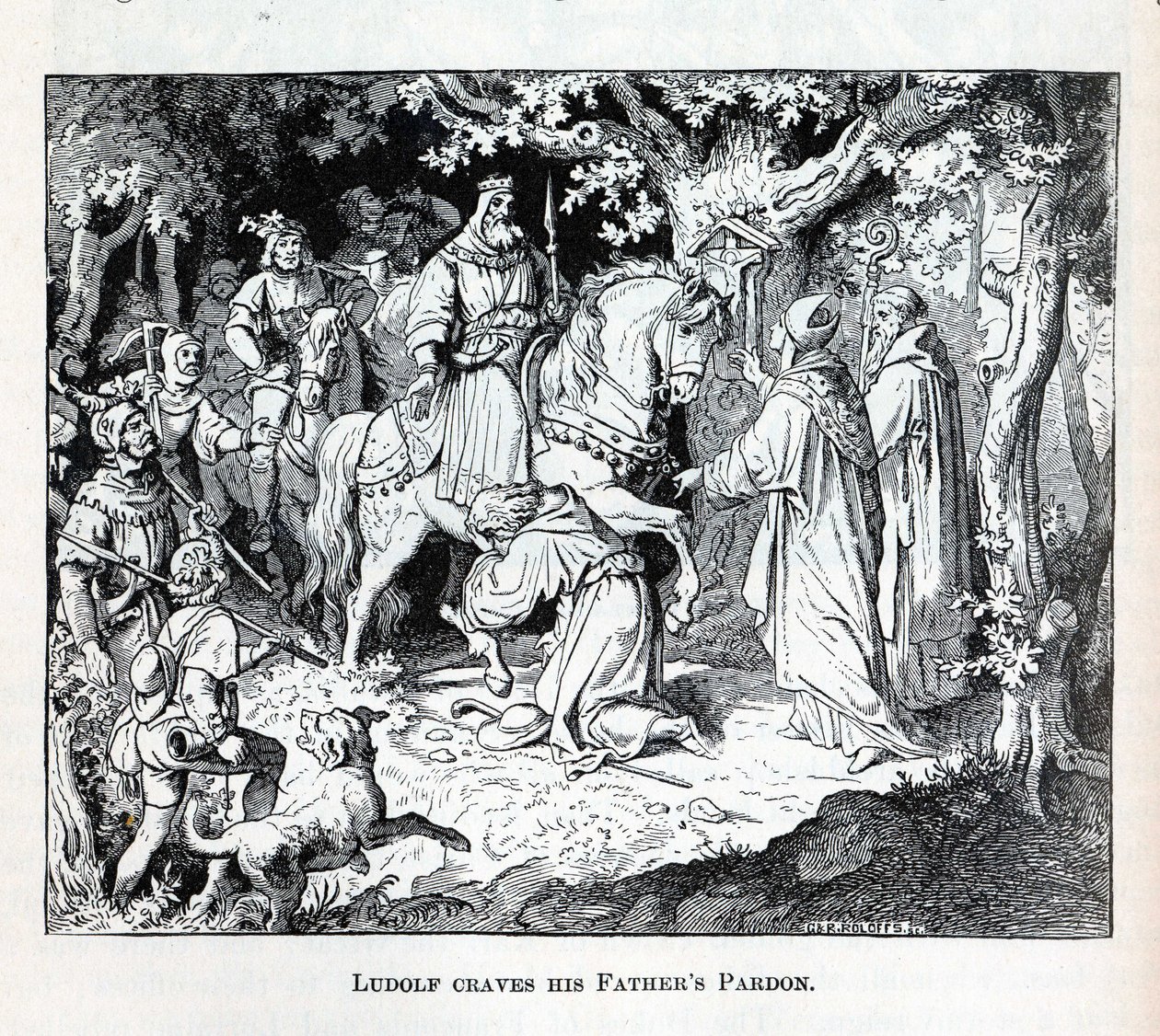 Liudolf bittet seinen Vater um Vergebung, 1882 von Unbekannt