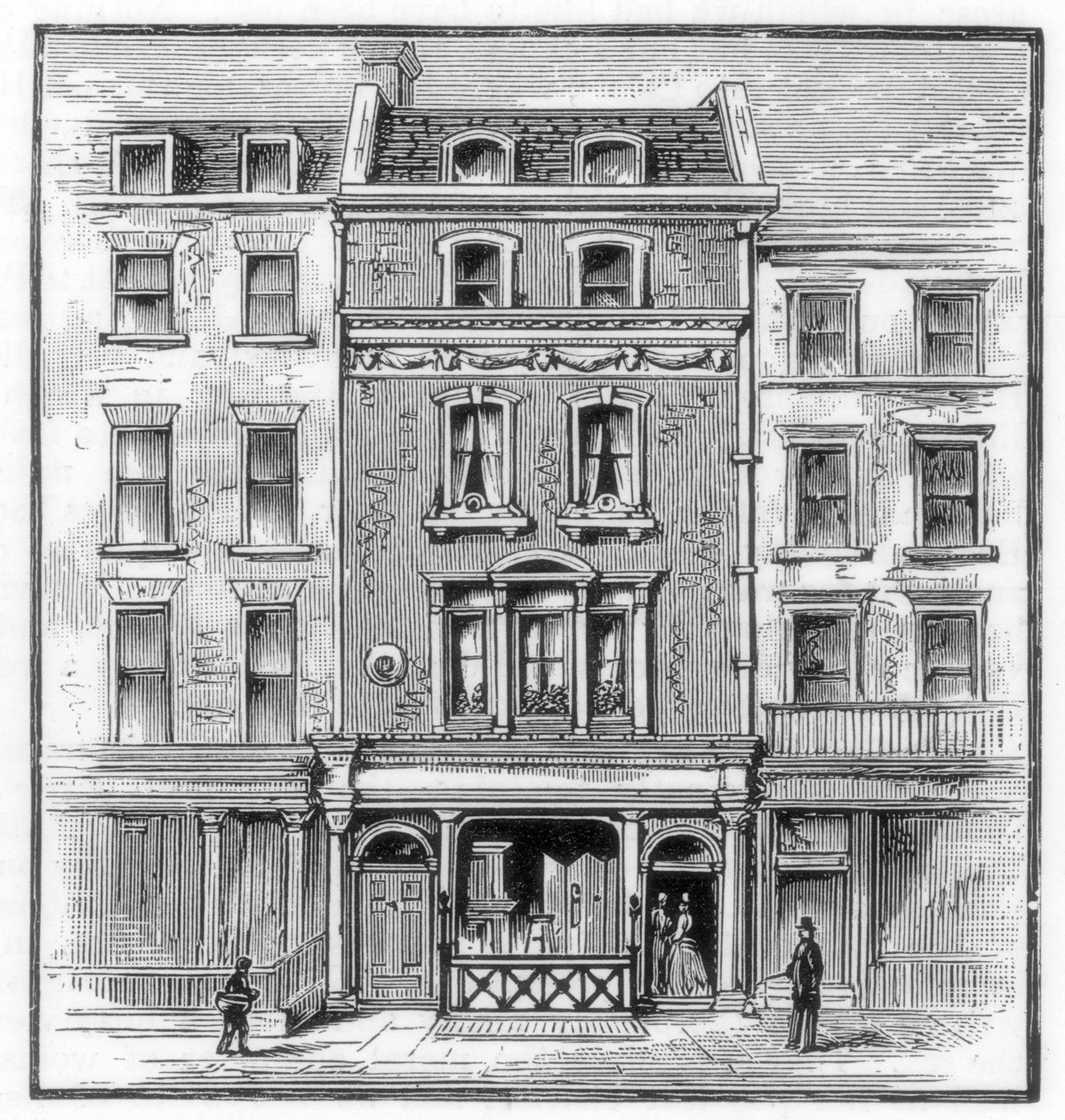 Geburtsort von Lord Byron, Holles Street, Cavendish Square, London, 1888 von Unbekannt