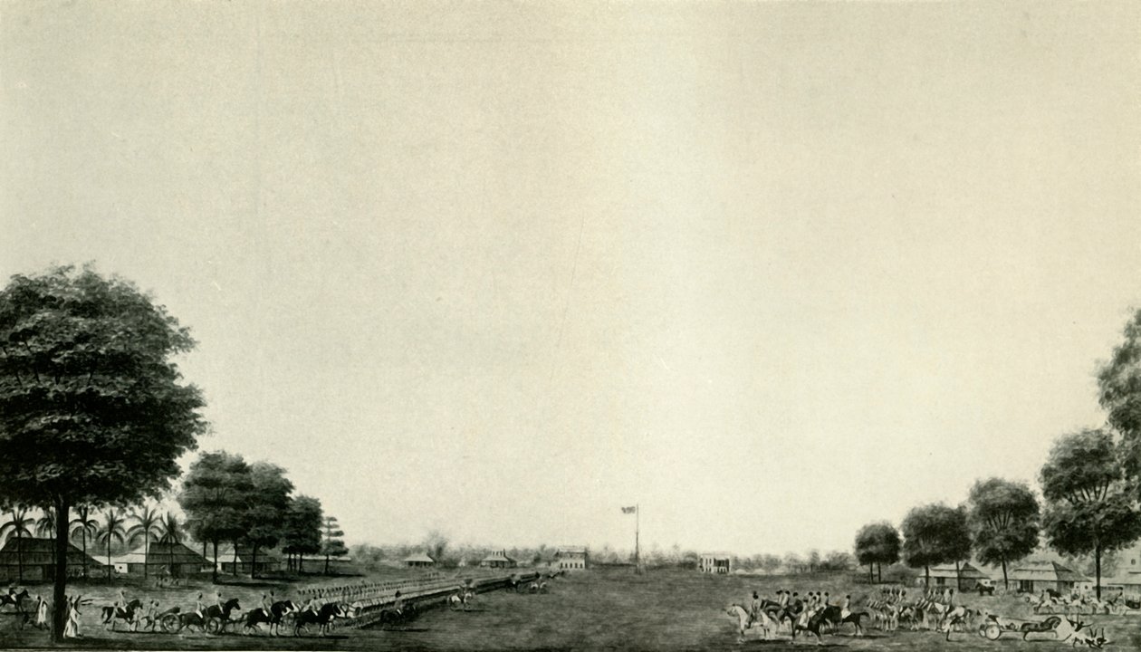 Lord Wellesley überprüft die Leibgarde in Ballygunje, um 1770, um 19250 von Unbekannt