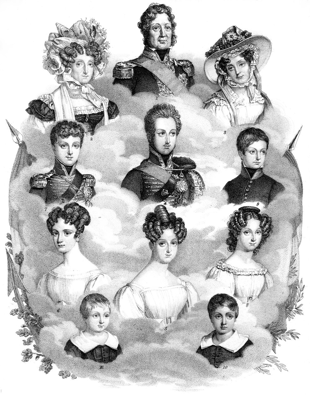 Louis-Philippe, König von Frankreich, und seine Familie, 19. Jahrhundert von Unbekannt