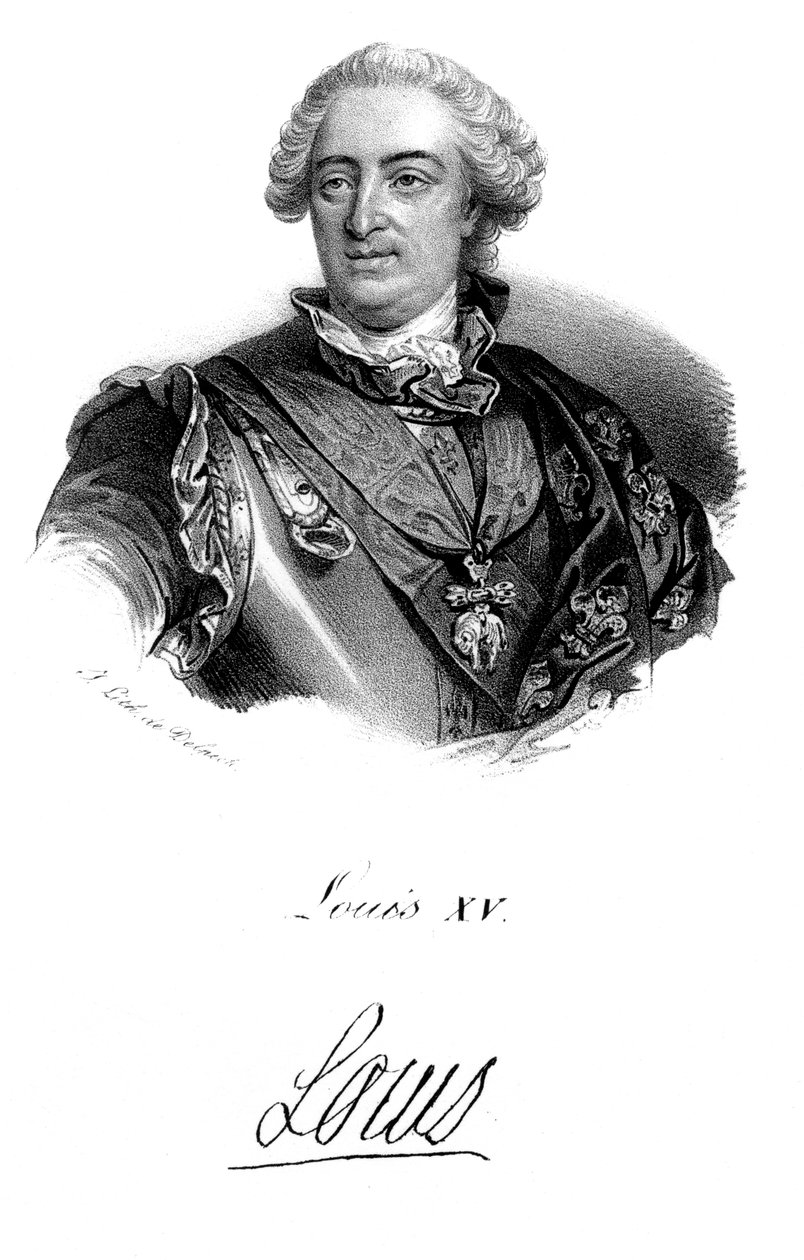 Ludwig XV. 1710-1774, König von Frankreich ab 1715, um 1820 von Unbekannt
