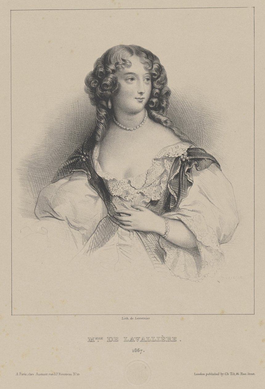 Louise de La Baume Le Blanc, Herzogin von La Vallière, ca. 1820 von Unbekannt