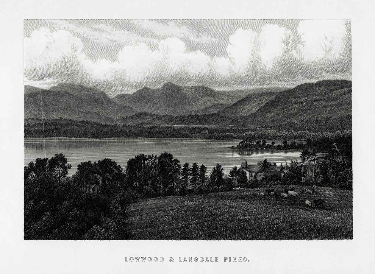 Lowwood und Langdale Pikes, Lake District, Cumbria, 1896 von Unbekannt