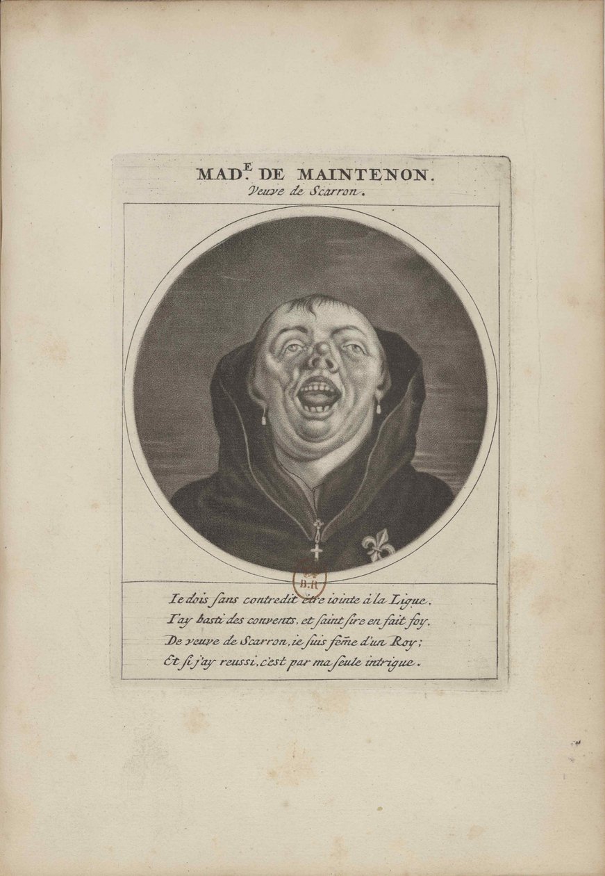 Madame de Maintenon als Mönch verkleidet, ca. 1690 von Unbekannt