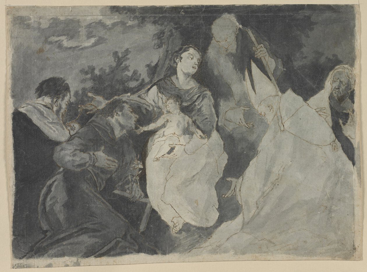 Madonna mit Kind und Heiligen, 1700er von Unbekannt