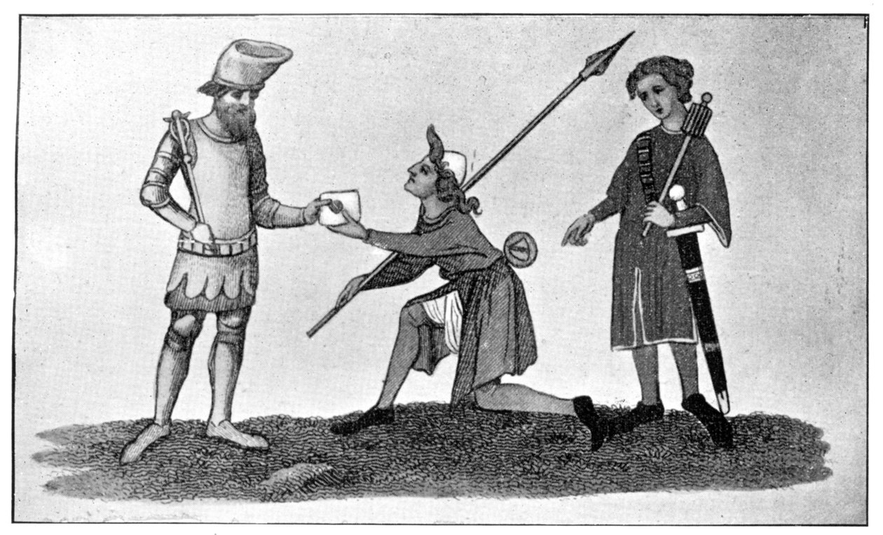 Männliche Tracht, 14. Jahrhundert, 1910 von Unbekannt