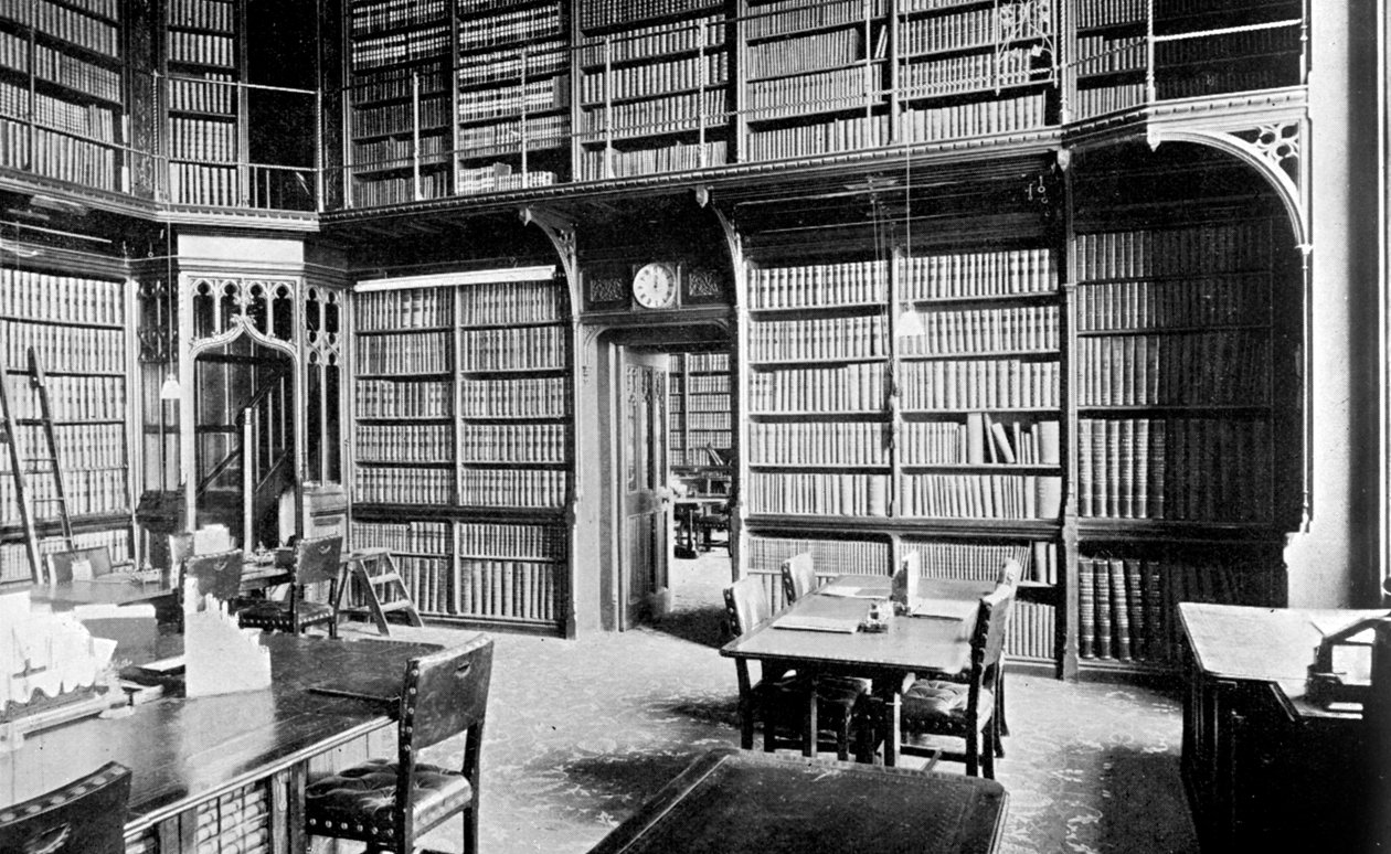 Kartenraum, Bibliothek des House of Commons, Palace of Westminster, London, um 1905 von Unbekannt