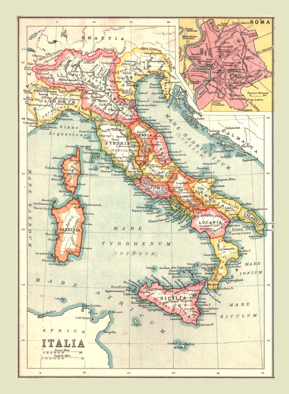 Karte von Italien, 1902 von Unbekannt