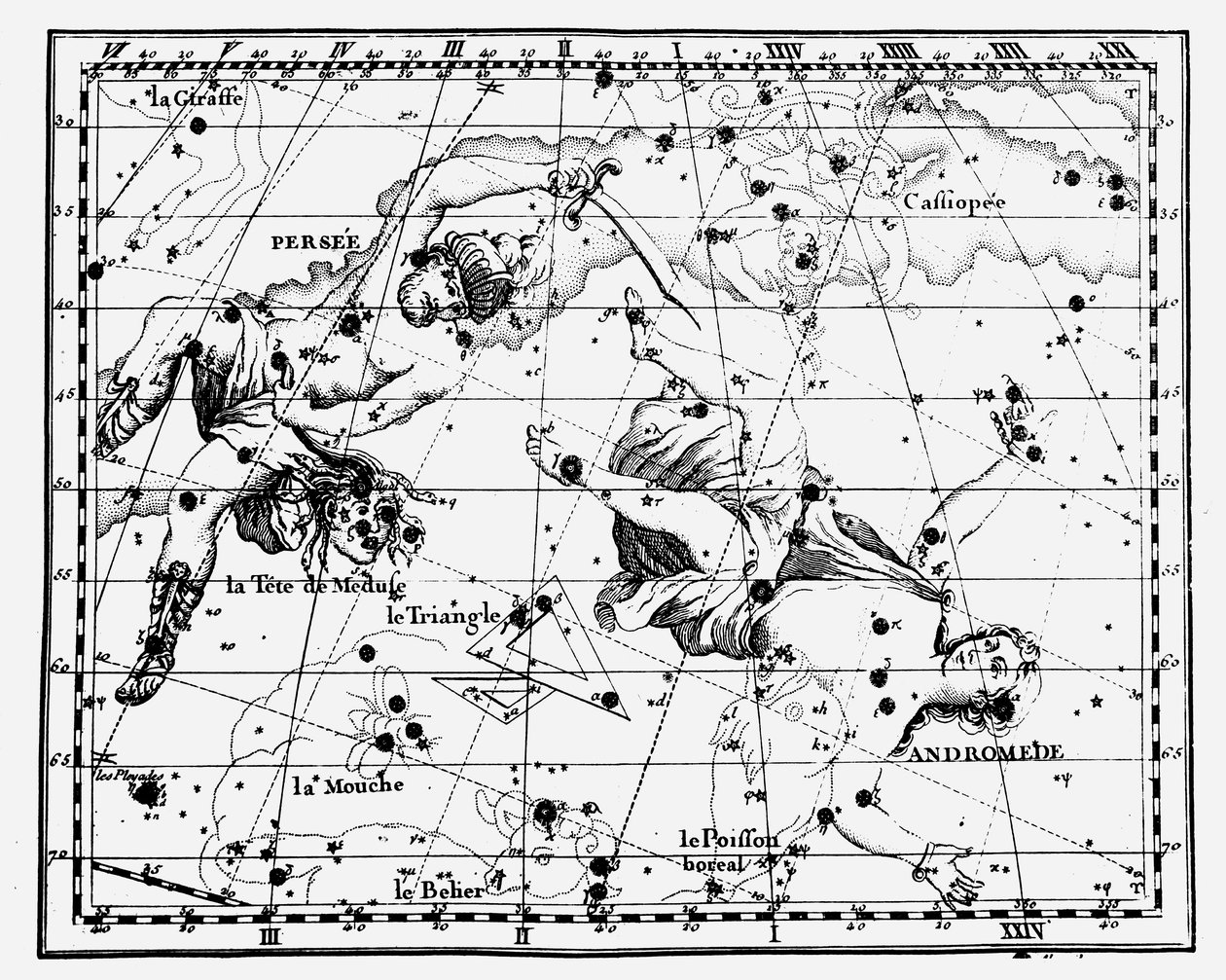 Sternbildkarte, 1775 von Unbekannt