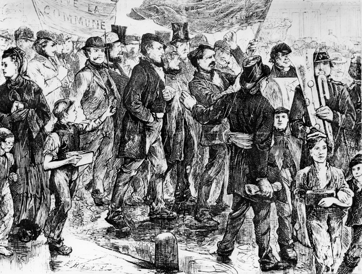 Marsch zugunsten der Kommune, Pariser Kommune von 1871 von Unbekannt