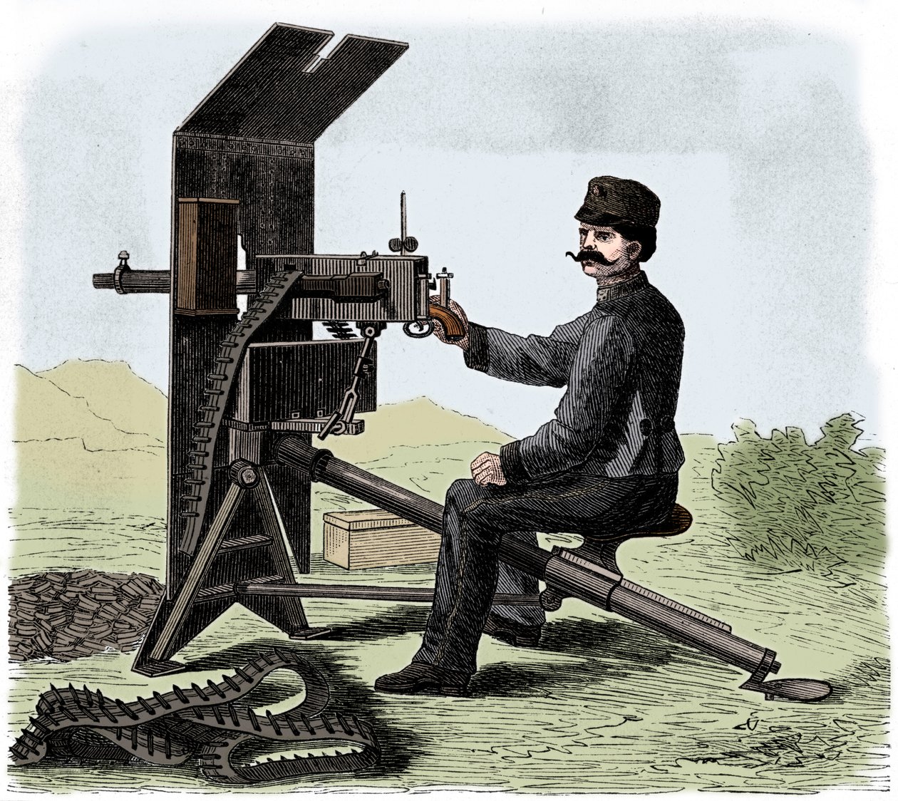 Maxim-Maschinengewehr, um 1895 von Unbekannt