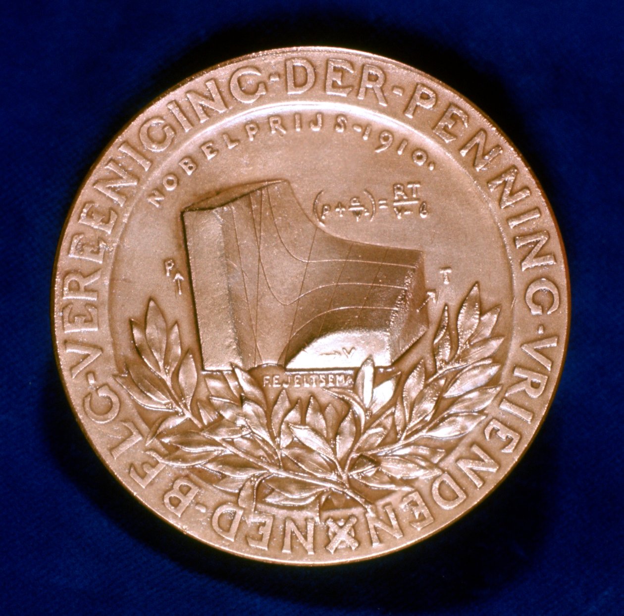 Medaille zur Erinnerung an den niederländischen Physiker Johannes Diderik van der Waals von Unbekannt