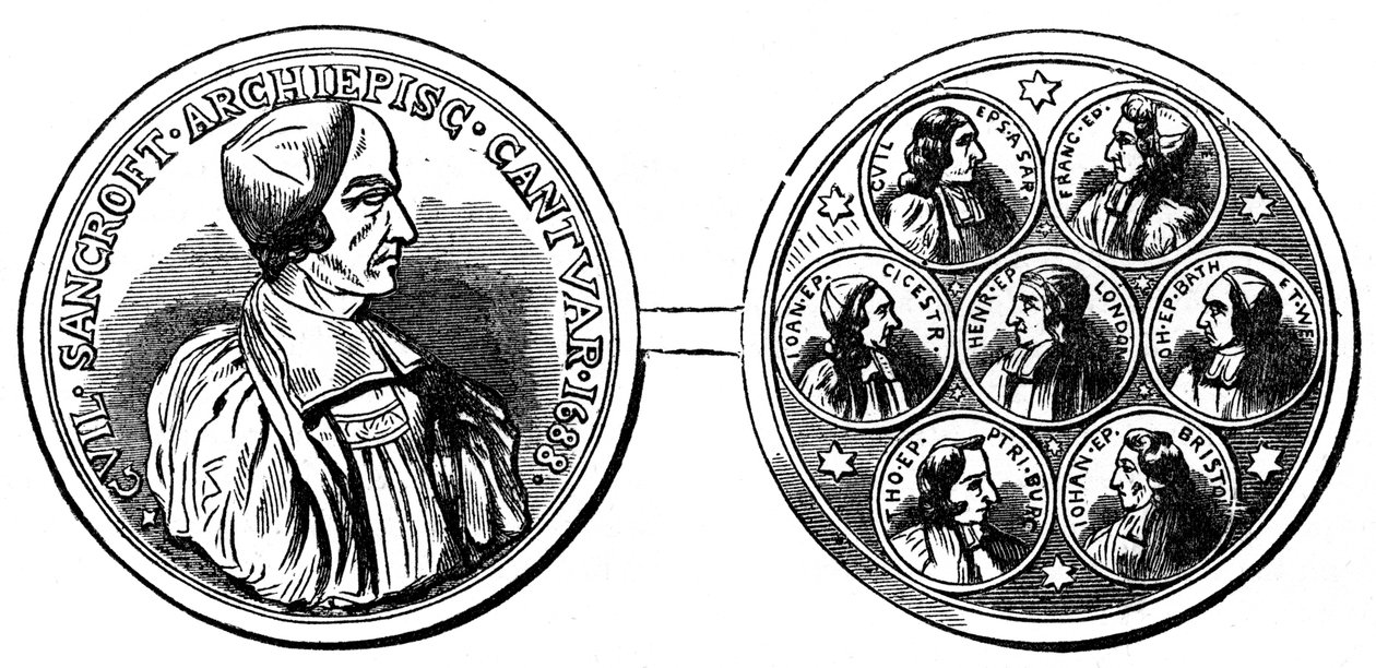 Medaille der sieben Bischöfe, 18. Jahrhundert, 19. Jahrhundert von Unbekannt