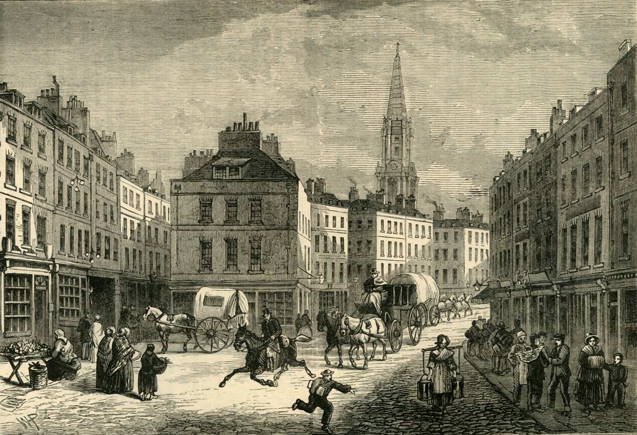 Middle Row, St. Giles, um 1838, 1881 von Unbekannt