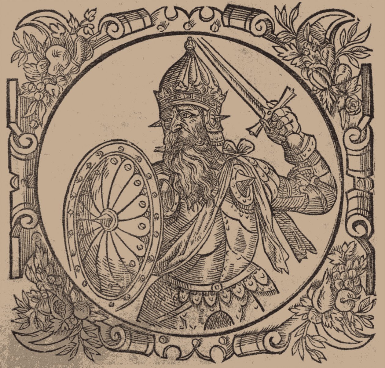 Mindaugas, König von Litauen aus: Sarmatiae Europeae desscriprio... von A. Guagnini, 1578 von Unbekannt
