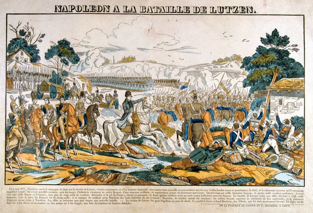 Napoleon in der Schlacht bei Lützen, 2. Mai 1813 von Unbekannt