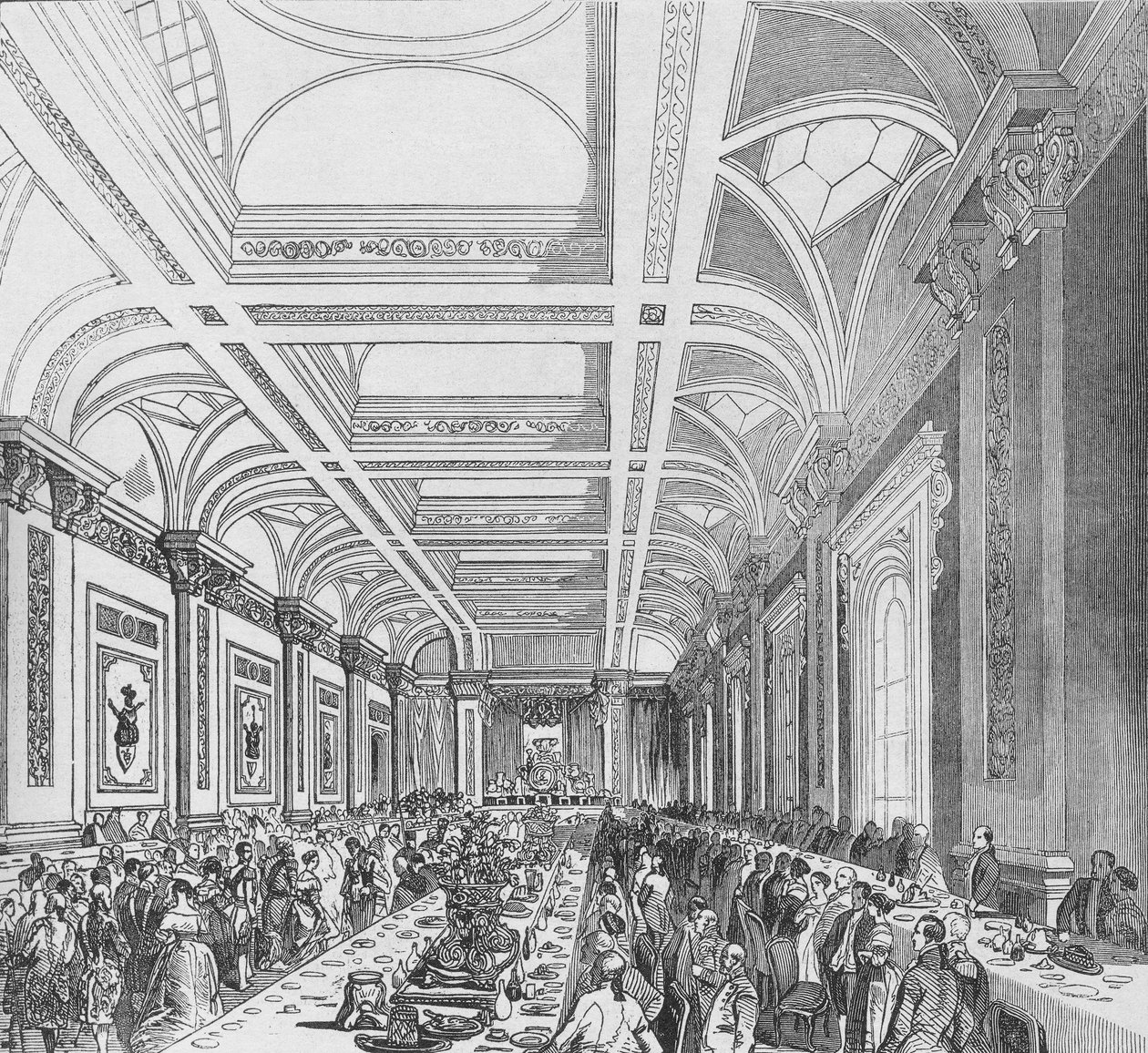 Eröffnung der dritten Royal Exchange, Bankett im Abonnementraum von Unbekannt