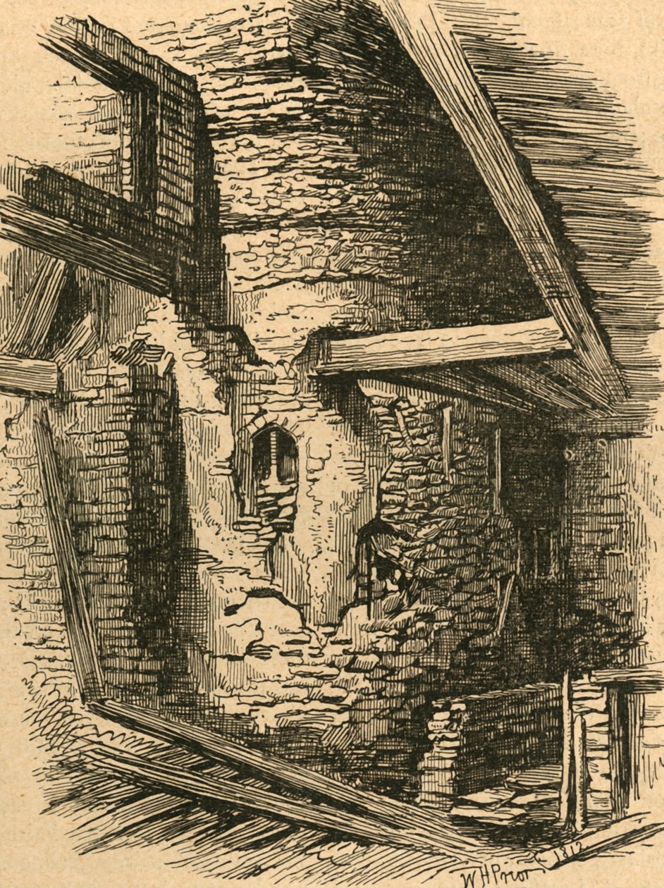 Teil der alten Londoner Mauer nahe Falcon Square, 1870, 1897 von Unbekannt