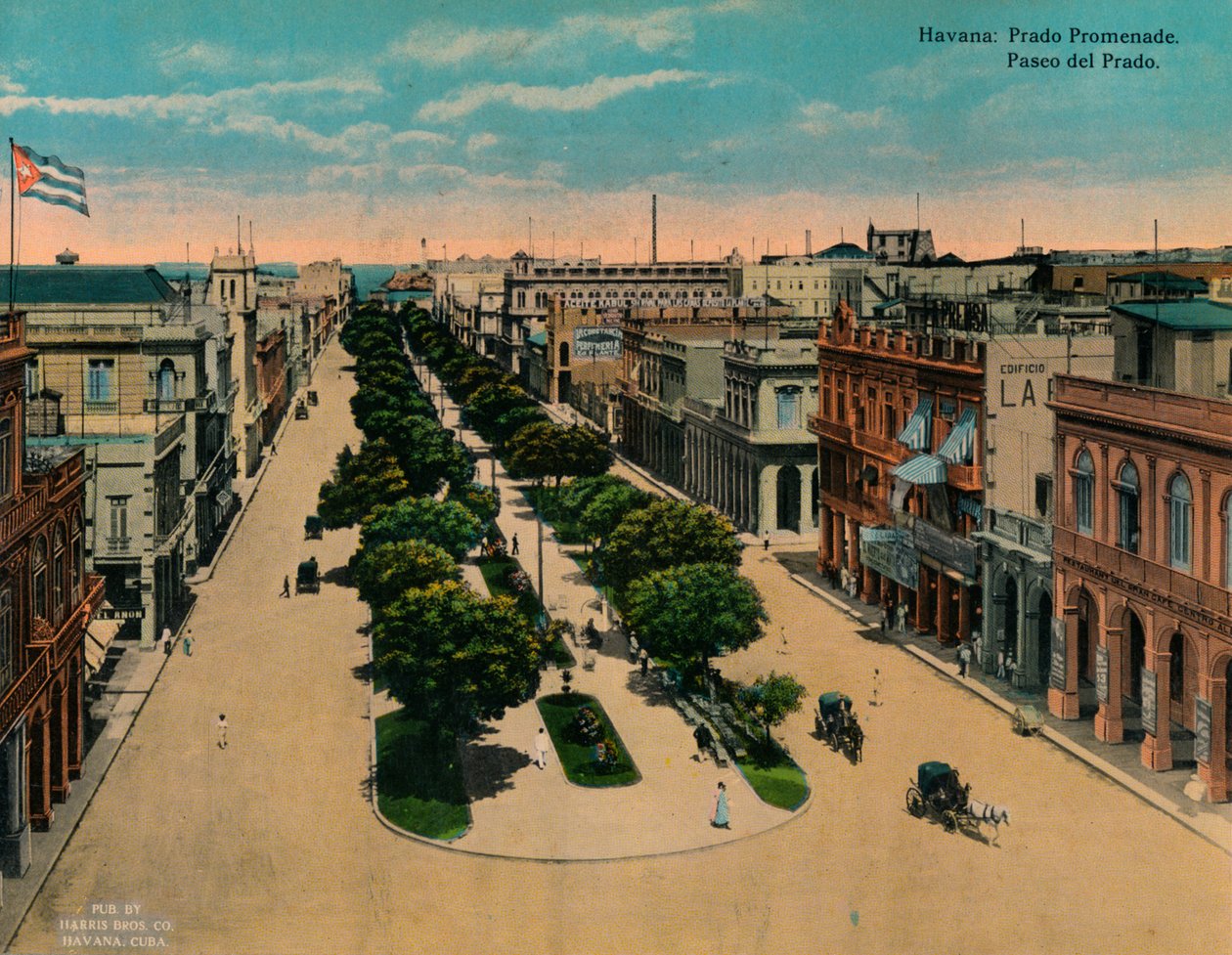 Paseo del Prado, Havanna, Kuba, ca. 1920 von Unbekannt