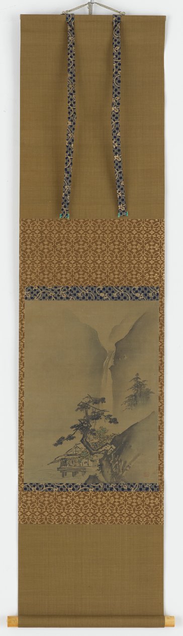 Kiefern und Wasserfall, Edo-Periode, 1615-1868 von Unbekannt