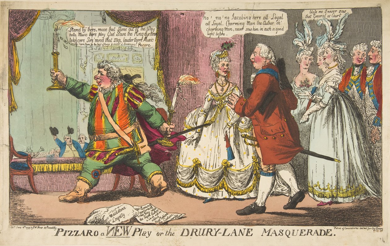 Pizzaro ein neues Stück oder die Drury-Lane-Maskerade, 11. Juni 1799 von Unbekannt