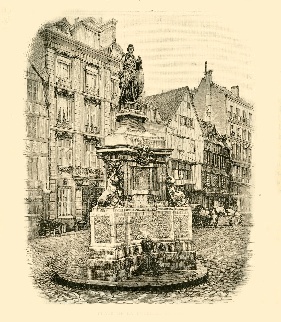 Place De La Pucelle, Rouen, 1890 von Unbekannt
