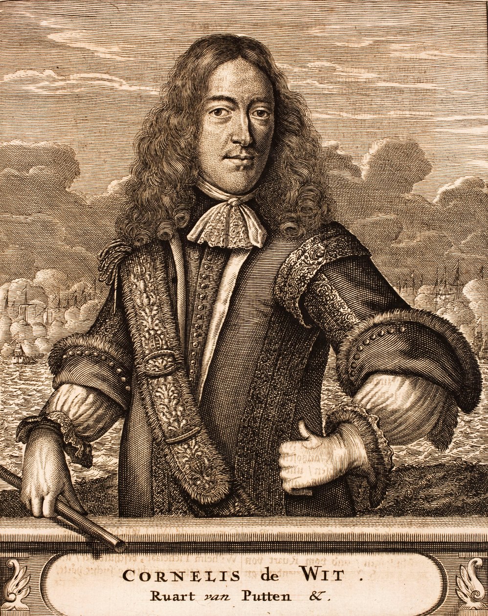 Porträt von Cornelis de Witt 1623-1672 Aus: Schauplatz des Krieges von Unbekannt
