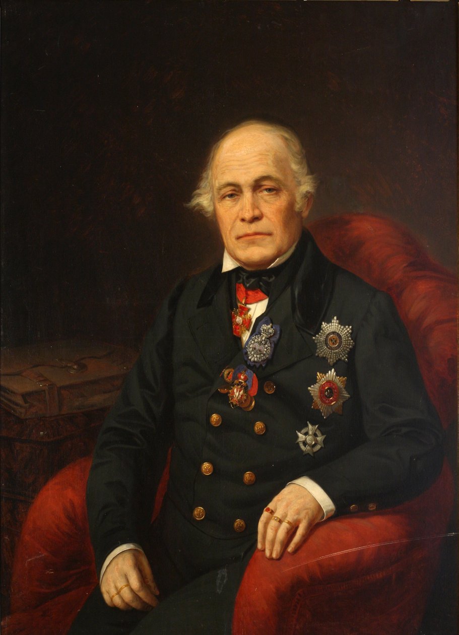 Porträt von Graf Dmitry Nikolayevich Bludov von Unbekannt