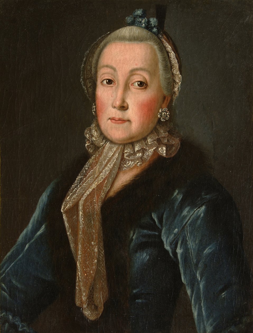 Porträt der Gräfin Anna Danilowna Trubetskaja, 1710-1780, geb. Drutskaja-Sokolinskaja, zweite Hälfte des 18. Jahrhunderts von Unbekannt