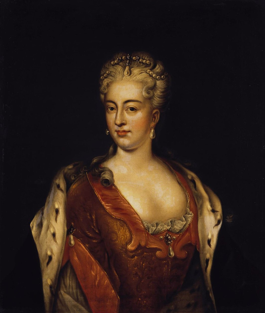 Porträt von Prinzessin Charlotte Christine von Braunschweig-Wolfenbüttel, Ehefrau von Zarewitsch Alexei von Russland von Unbekannt