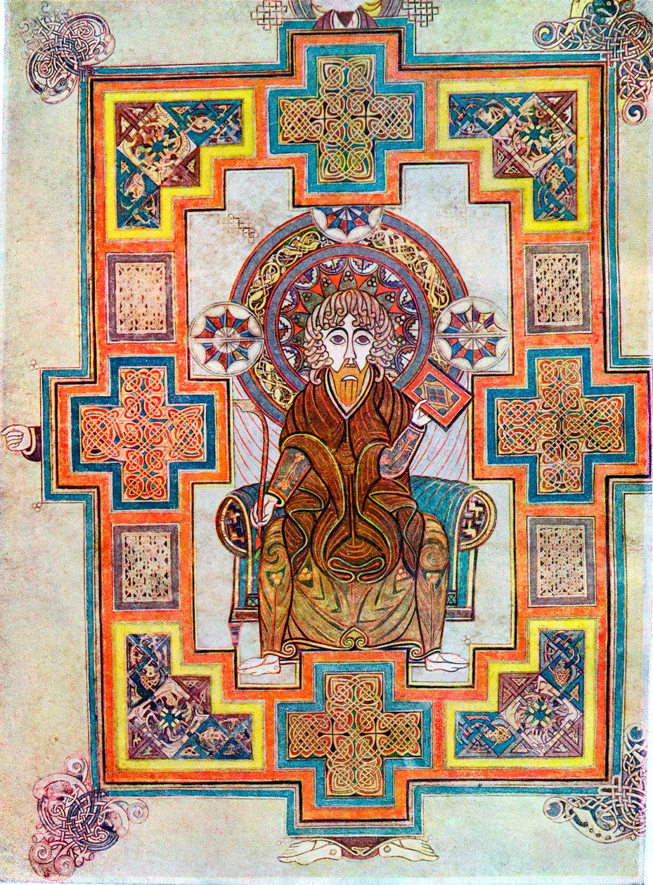 Porträt des Heiligen Johannes aus dem Buch von Kells, ca. 800 von Unbekannt