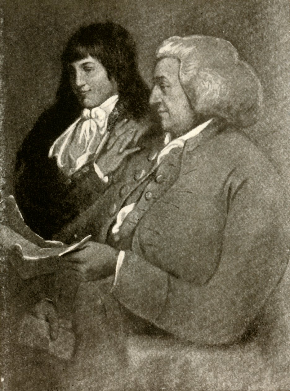 Porträt von Samuel Shoemaker, in Bobperücke, und sein Sohn, 1789, 1937 von Unbekannt