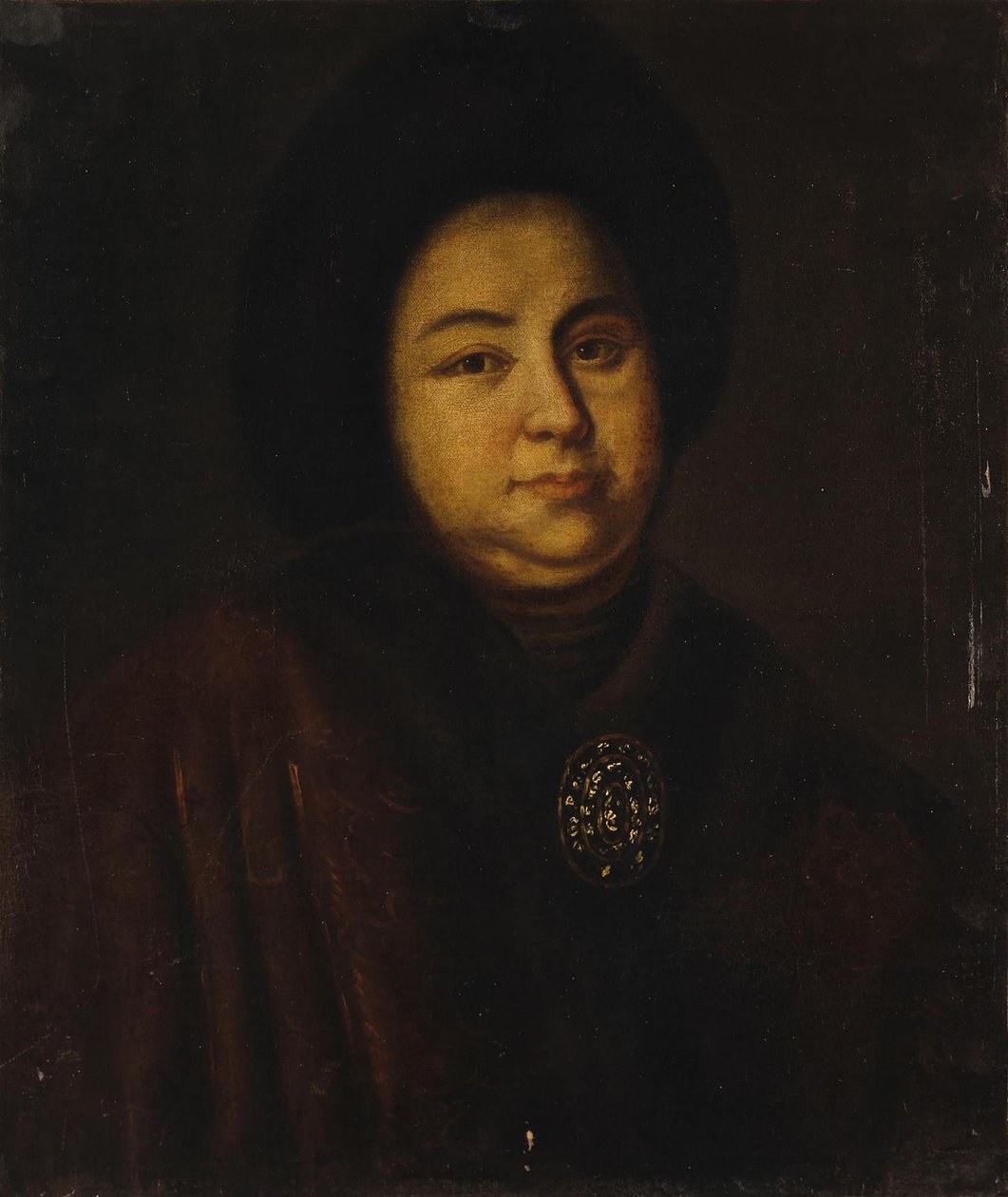 Porträt von Zarin Evdokiya Feodorovna Lopukhina 1669-1731, die Frau von Zar Peter I. von Russland von Unbekannt