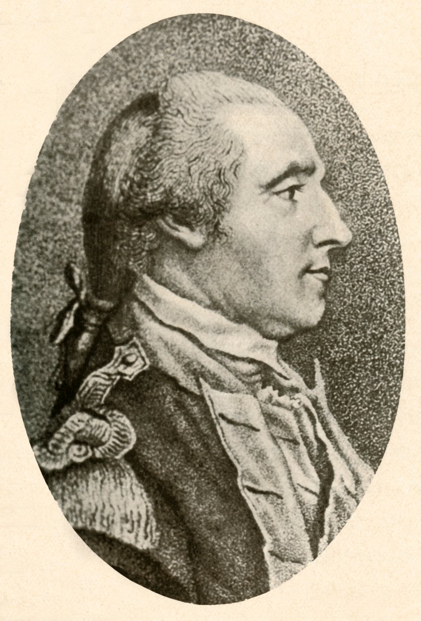 Porträt von Washington, nach dem Leben gezeichnet, zeigt Haare im Zopf, um 1770, 1937 von Unbekannt