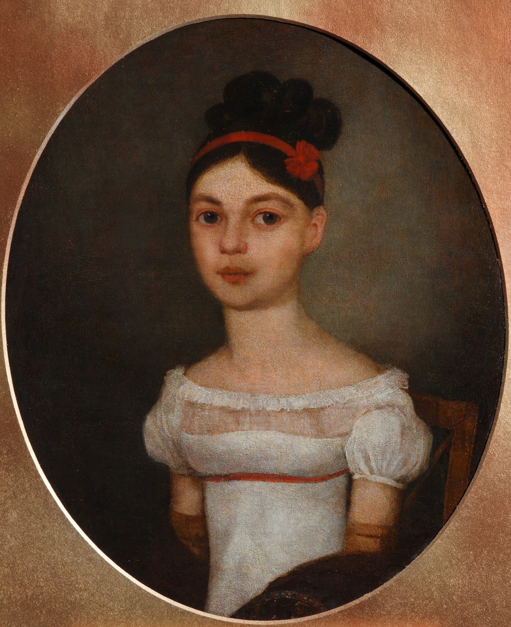 Porträt von Jelisaweta Fjodorowna Oserowa, geb. Sagryazyskaya 1800-1885, um 1815 von Unbekannt