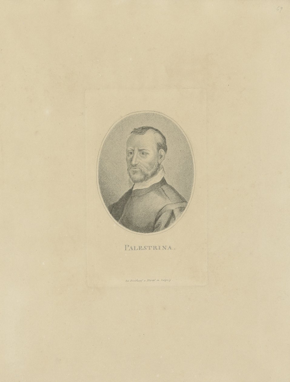 Porträt des Komponisten Giovanni Pierluigi da Palestrina 1526-1594, ca. 1800 von Unbekannt